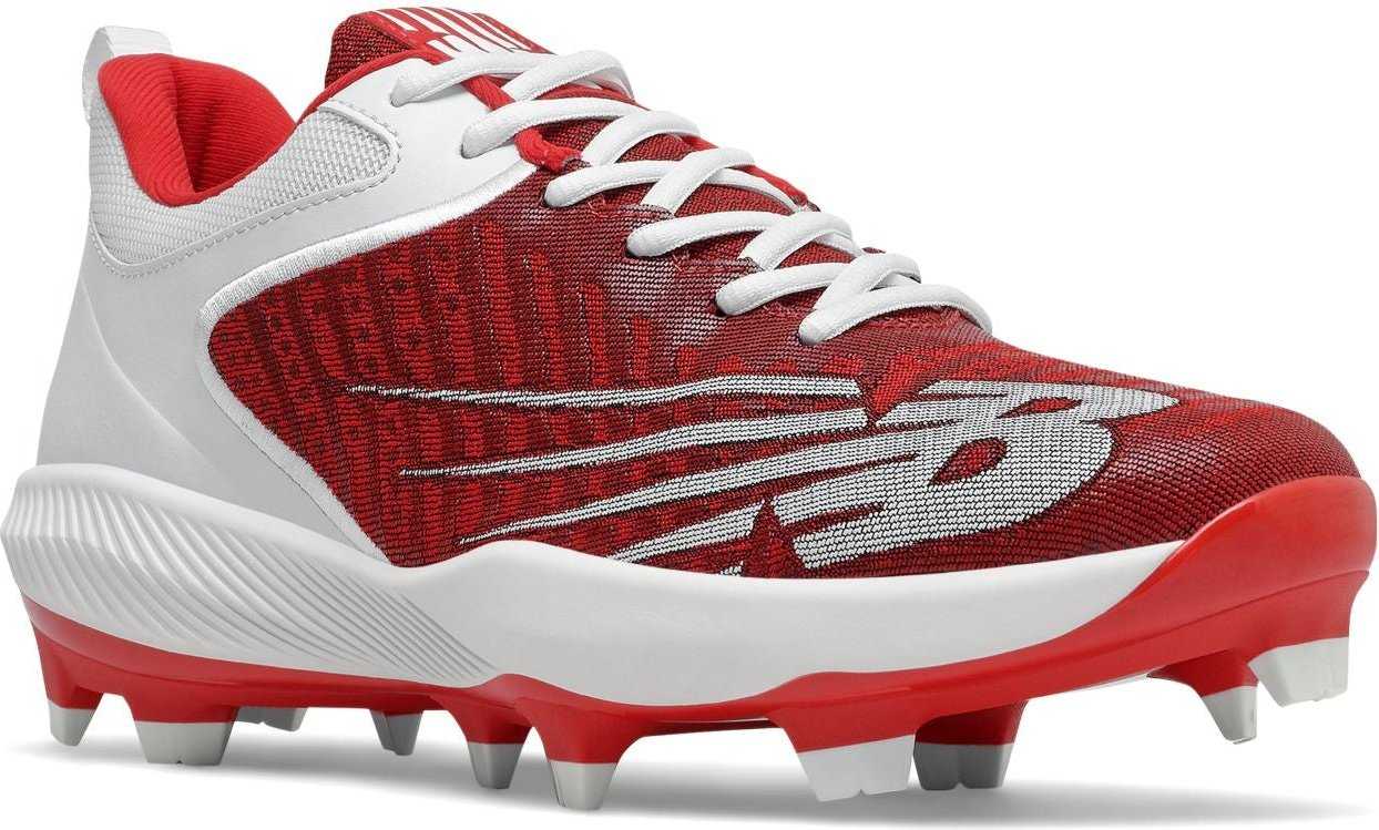 New Balance FuelCell PL4040v6 Low Molded Cleat - Team Red White - HIT a Double