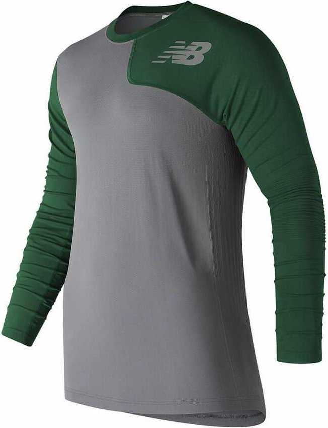 New Balance Seamless X4J Asymmetrical Shirt Left - Dark Green - HIT a Double