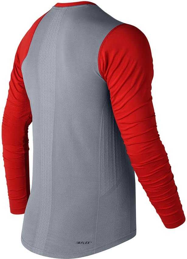 New Balance Seamless X4J Asymmetrical Shirt Left - Red - HIT a Double