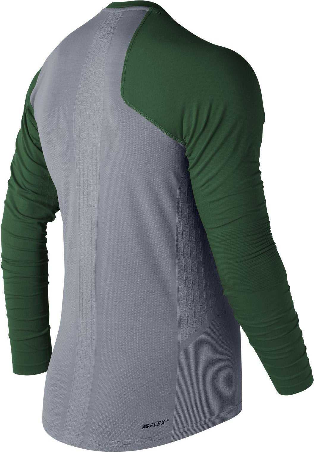 New Balance Seamless X4J Asymmetrical Shirt Right - Dark Green - HIT a Double