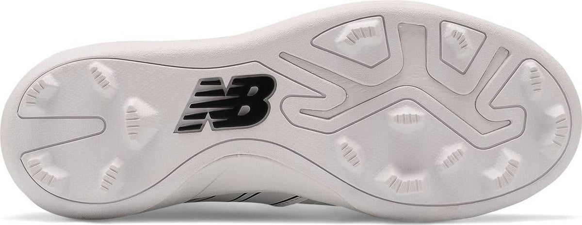 New Balance Youth J4040v6 Low Rubber Molded Cleat - White Black - HIT a Double