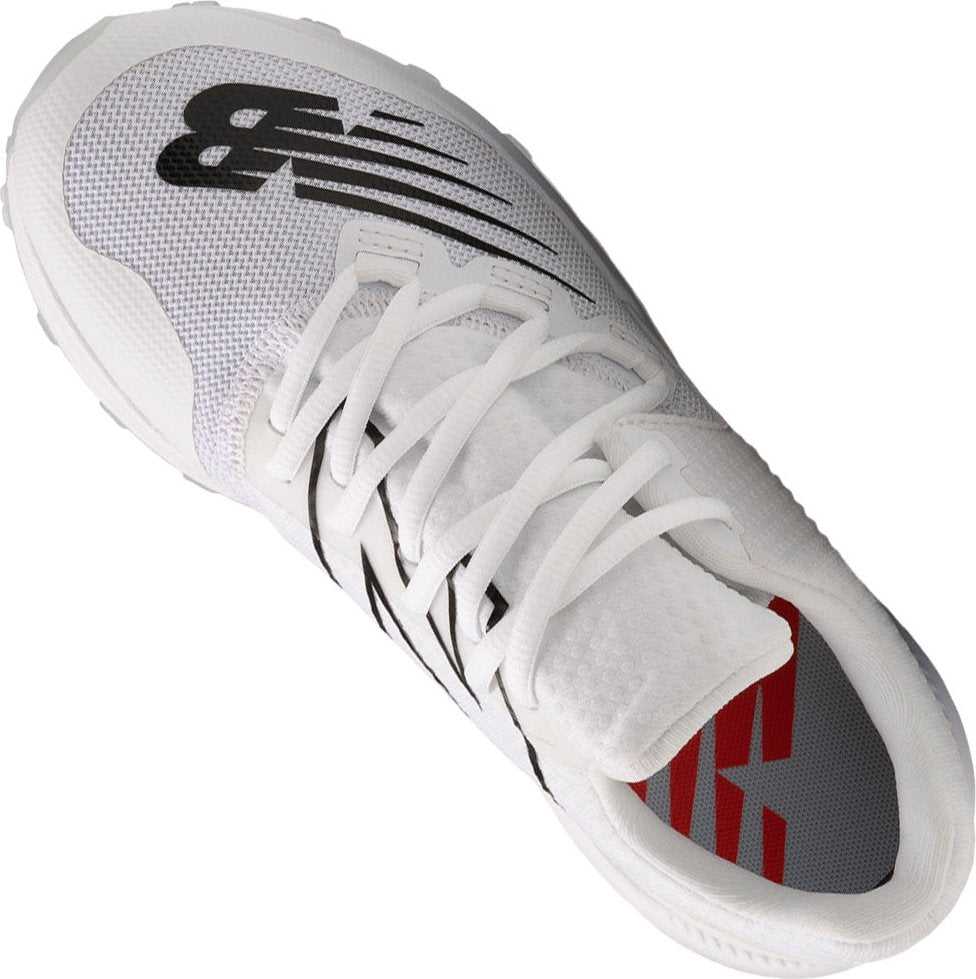 New Balance Youth TY4040v6 Turf Baseball Shoes - White Black - HIT a Double