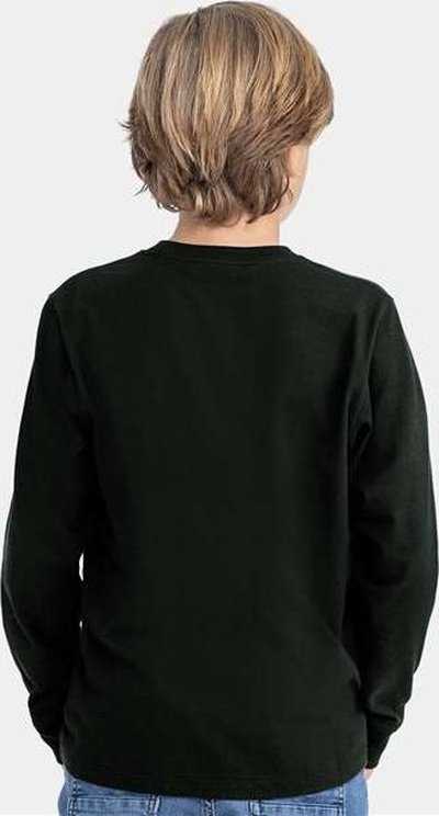 Next Level 3311 Youth Cotton Long Sleeve T-Shirt - Black - HIT a Double - 4