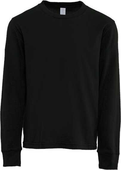 Next Level 3311 Youth Cotton Long Sleeve T-Shirt - Black - HIT a Double - 1