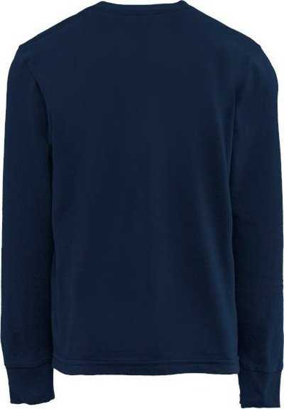 Next Level 3311 Youth Cotton Long Sleeve T-Shirt - Midnight Navy - HIT a Double - 5