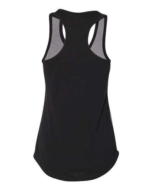 Next Level 1534 Womens Ideal Colorblocked Racerback Tank - Heather Gray Black - HIT a Double - 3
