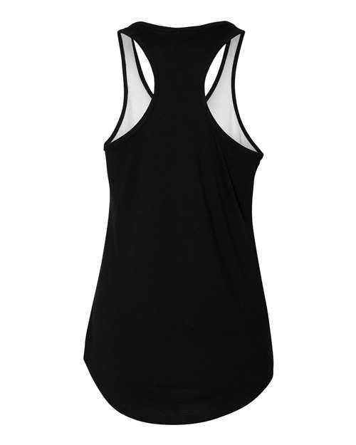 Next Level 1534 Womens Ideal Colorblocked Racerback Tank - White Black - HIT a Double - 3