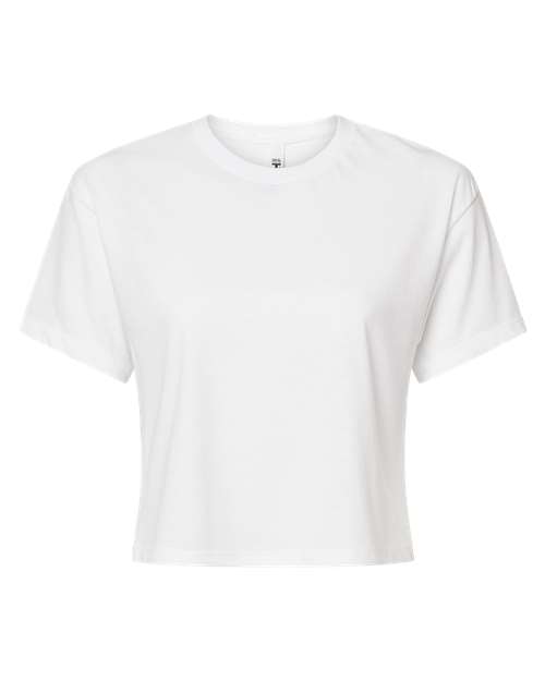 Next Level 1580 Women&#39;s Ideal Crop Tee - White - HIT a Double