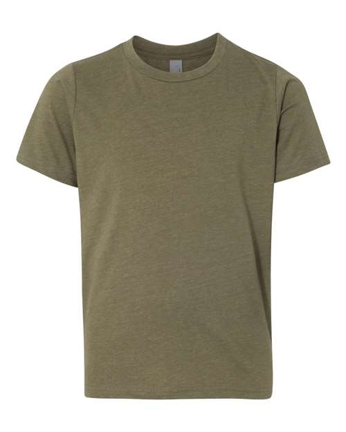 Next Level 3312 Youth CVC Short Sleeve Crew - Military Green - HIT a Double