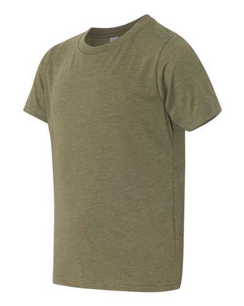 Next Level 3312 Youth CVC Short Sleeve Crew - Military Green - HIT a Double