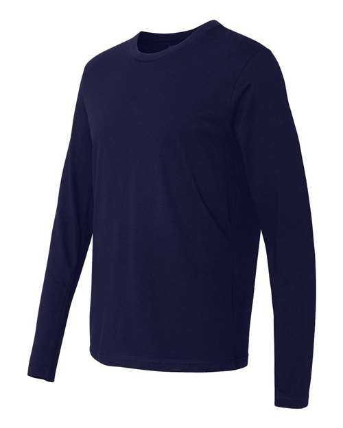 Next Level 3601 Cotton Long Sleeve Crew - Midnight Navy - HIT a Double