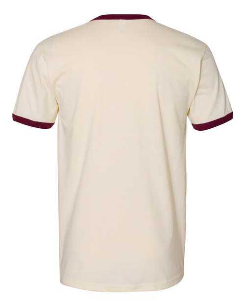 Next Level 3604 Unisex Fine Jersey Ringer - Natural Maroon - HIT a Double