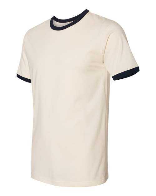 Next Level 3604 Unisex Fine Jersey Ringer - Natural Midnight Navy - HIT a Double