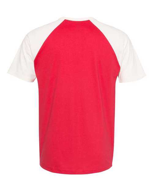 Next Level 3650 Fine Jersey Short Sleeve Raglan Tee - Natural Red - HIT a Double