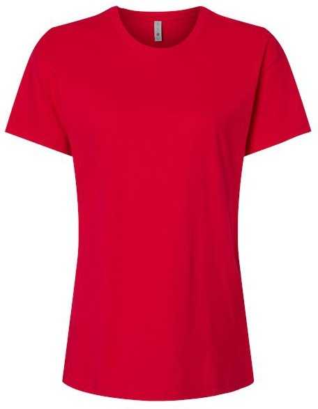 Next Level 3910 Women&#39;s Cotton Relaxed T-Shirt - Red&quot; - &quot;HIT a Double