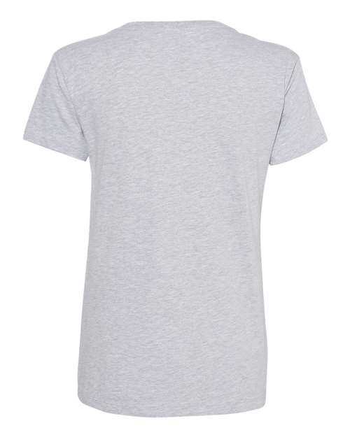 Next Level 3940 Womens Fine Jersey Relaxed V T-Shirt - Heather Grey - HIT a Double