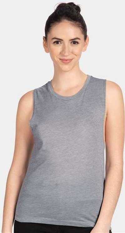 Next Level 5013 Womens Festival Muscle Tank - Heather Gray&quot; - &quot;HIT a Double