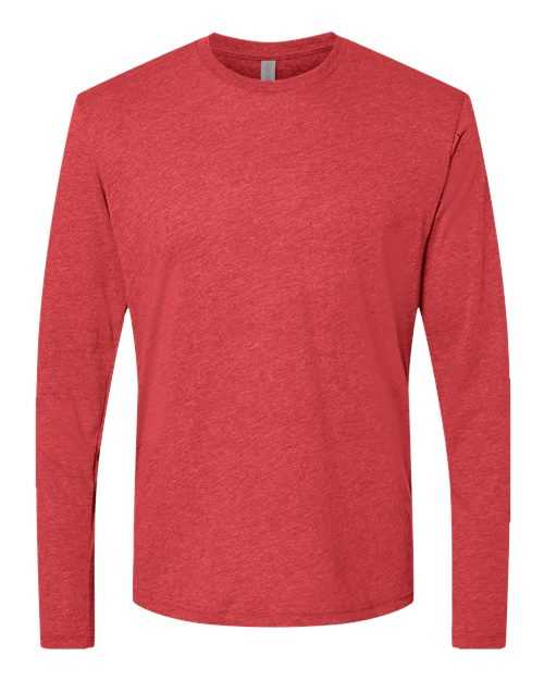 Next Level 6071 Triblend Long Sleeve Crew - Vintage Red - HIT a Double