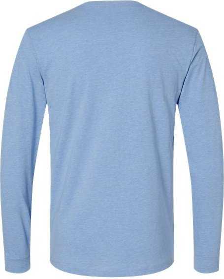 Next Level 6211 Unisex CVC Long Sleeve T-Shirt - Heather Columbia Blue&quot; - &quot;HIT a Double