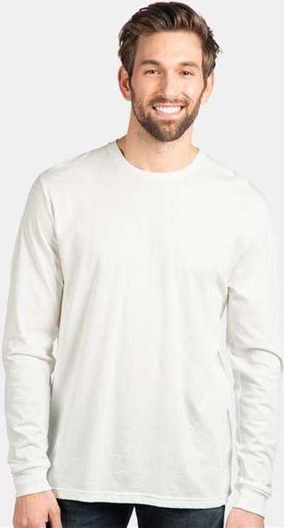 Next Level 6211 Unisex CVC Long Sleeve T-Shirt - White&quot; - &quot;HIT a Double