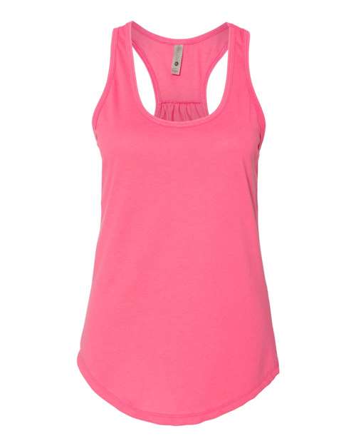 Next Level 6338 Women&#39;s Gathered Racerback Tank - Hot Pink - HIT a Double