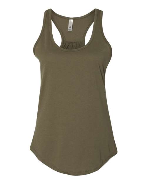 Next Level 6338 Women's Gathered Racerback Tank - Military Green - HIT a Double