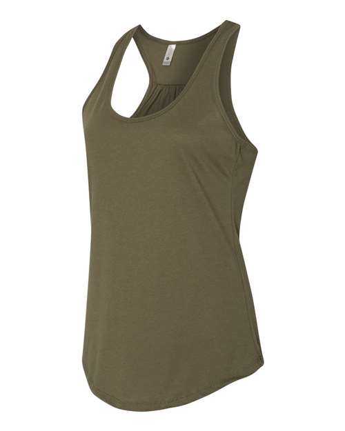 Next Level 6338 Women's Gathered Racerback Tank - Military Green - HIT a Double