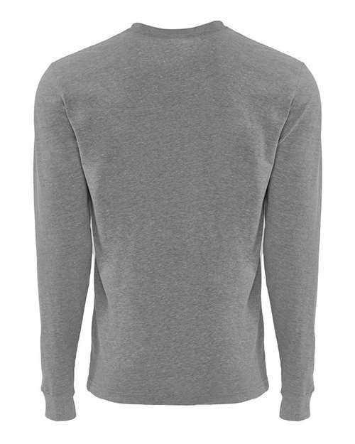 Next Level 6411 Sueded Long Sleeve Crew - Dark Heather Grey - HIT a Double