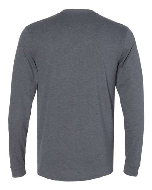 Next Level 6411 Sueded Long Sleeve Crew - Heather Charcoal - HIT a Double
