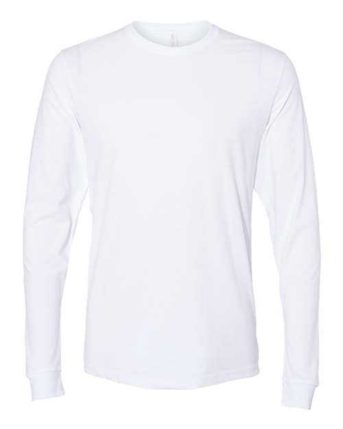 Next Level 6411 Sueded Long Sleeve Crew - White - HIT a Double