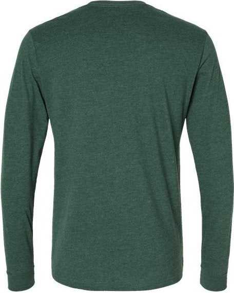Next Level 6411 Unisex Sueded Long Sleeve T-Shirt - Heather Forest Green&quot; - &quot;HIT a Double