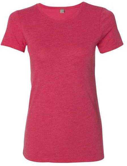 Next Level 6710 Womens Triblend T-Shirt - Vintage Shocking Pink" - "HIT a Double