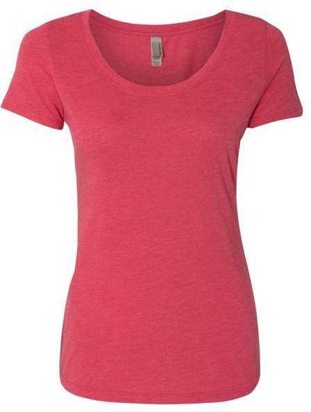 Next Level 6730 Womens Triblend Scoop Neck T-Shirt - Vintage Shocking Pink" - "HIT a Double