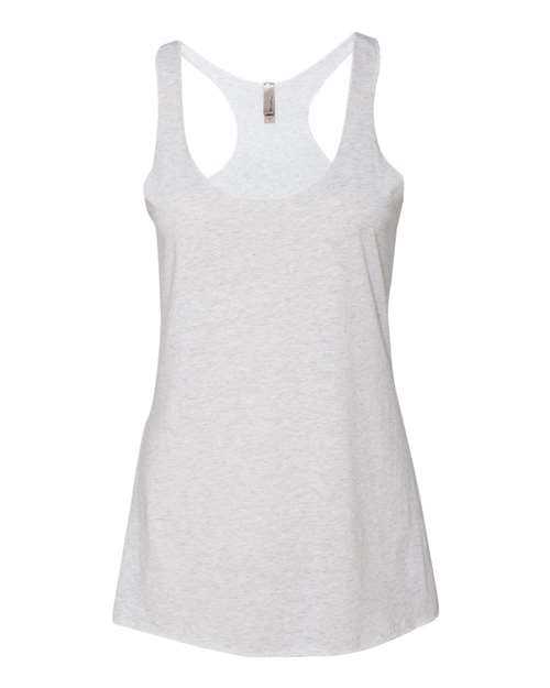 Next Level 6733 Womens Triblend Racerback Tank - Heather White - HIT a Double
