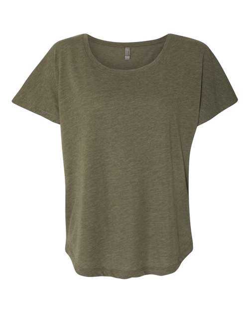 Next Level 6760 Womens Triblend Short Sleeve Dolman - Military Green - HIT a Double