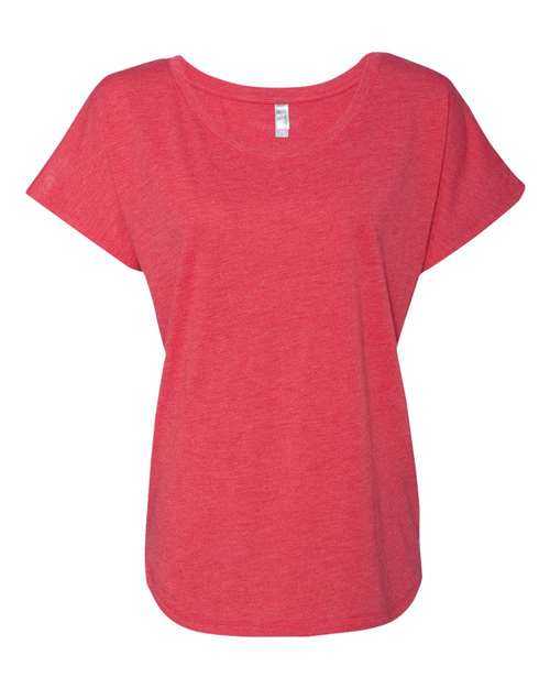 Next Level 6760 Womens Triblend Short Sleeve Dolman - Vintage Red - HIT a Double