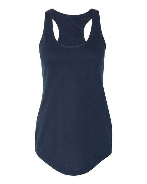 Next Level 6933 Womens Lightweight French Terry Racerback Tank - Midnight Navy - HIT a Double - 1