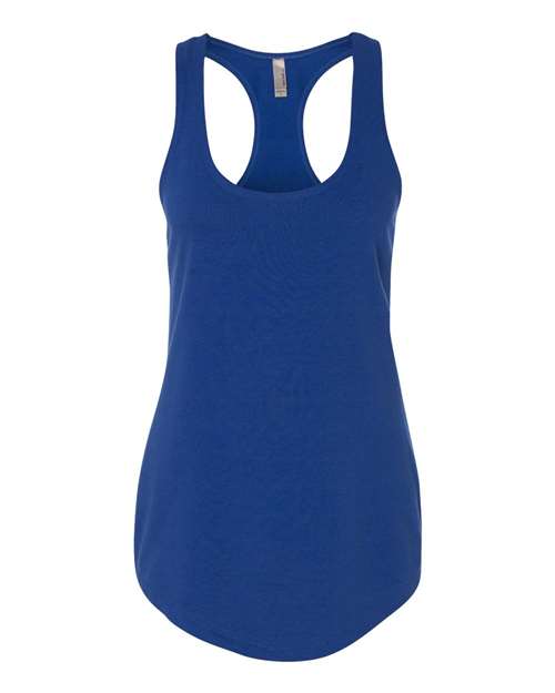 Next Level 6933 Womens Lightweight French Terry Racerback Tank - Royal - HIT a Double - 1