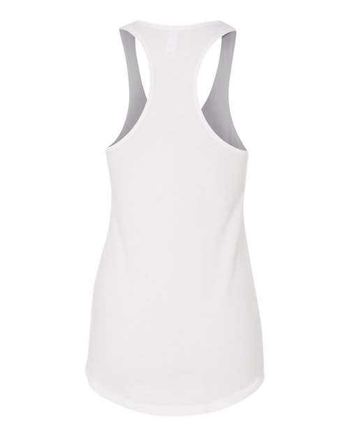 Next Level 6933 Womens Lightweight French Terry Racerback Tank - White - HIT a Double - 3