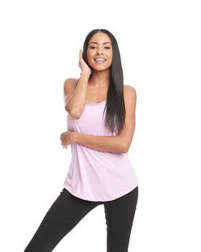 Next Level Apparel 1534 Ladies&#39; Ideal Colorblock Racerback Tank - Lilac Heather Gray - HIT a Double