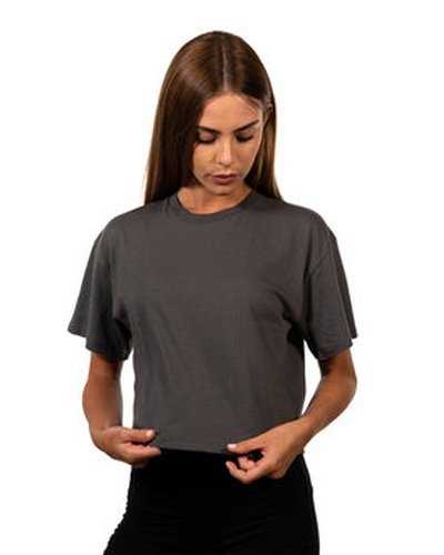 Next Level Apparel 1580NL Ladies' Ideal Crop T-Shirt - Dark Gray - HIT a Double
