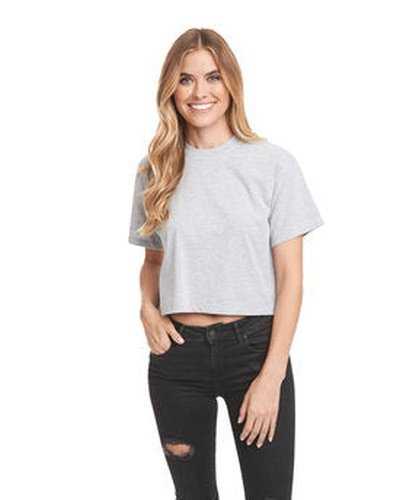Next Level Apparel 1580NL Ladies&#39; Ideal Crop T-Shirt - Heather Gray - HIT a Double