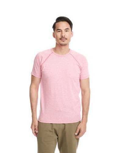 Next Level Apparel 2050 Men's Mock Twist Raglan T-Shirt - Tech Pink - HIT a Double