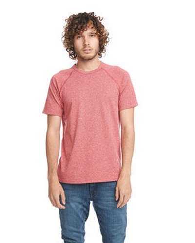 Next Level Apparel 2050 Men's Mock Twist Raglan T-Shirt - Tech Red - HIT a Double