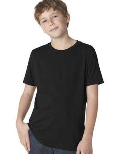 Next Level Apparel 3310 Youth Boys Cotton Crew - Black - HIT a Double