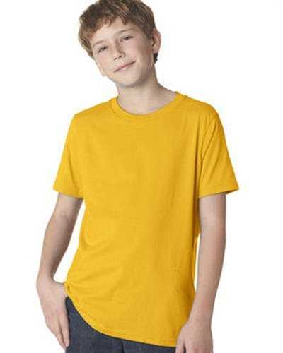 Next Level Apparel 3310 Youth Boys Cotton Crew - Gold - HIT a Double