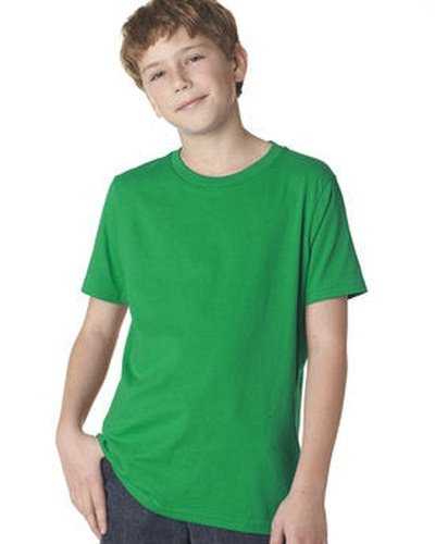 Next Level Apparel 3310 Youth Boys Cotton Crew - Kelly Green - HIT a Double