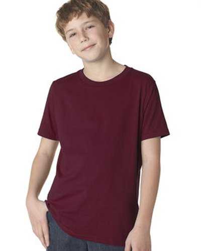 Next Level Apparel 3310 Youth Boys Cotton Crew - Maroon - HIT a Double