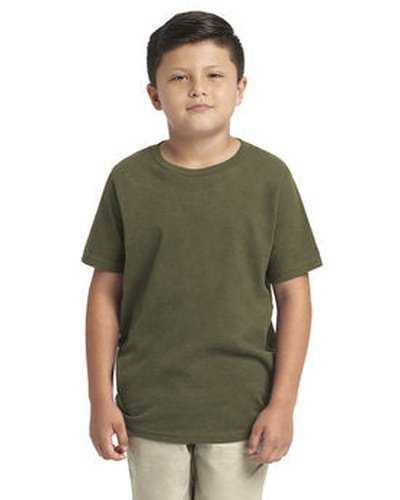 Next Level Apparel 3310 Youth Boys Cotton Crew - Military Green - HIT a Double