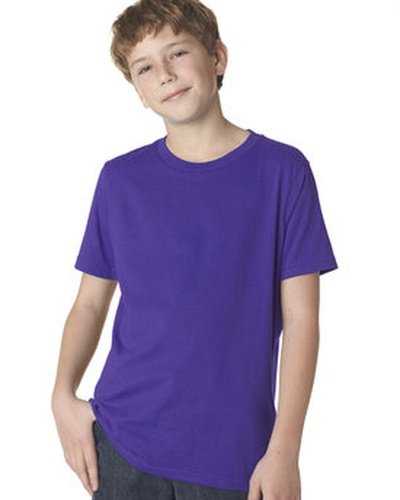 Next Level Apparel 3310 Youth Boys Cotton Crew - Purple Rush - HIT a Double